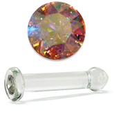Basix Hand Blown Crystal Dildo